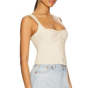 Tularosa Cream Button-Up Blouse